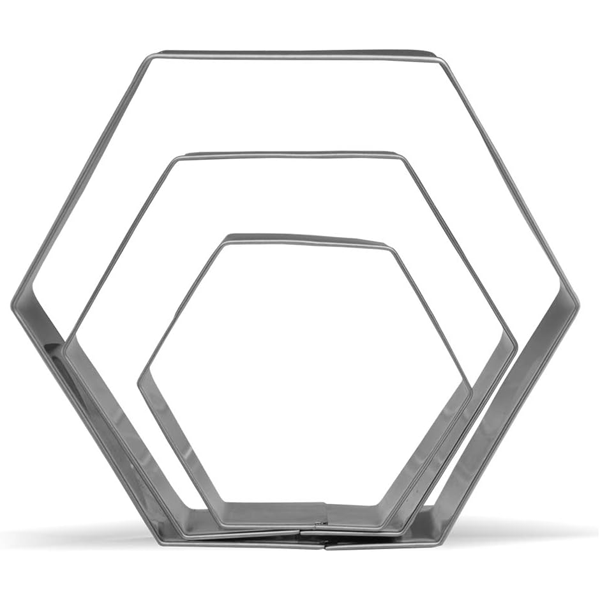 Stainless Steel Hexagon Cookie Cutter Set