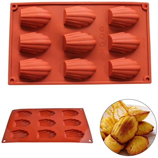 Silicone Baking Tray Shell Shape - 9 Cavity