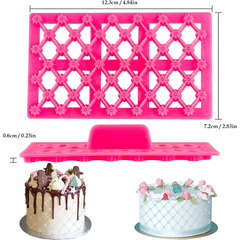Fondant Net Stamp Flower Pattern