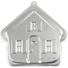 Silver Cake Mold House Shape