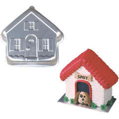 Silver Cake Mold House Shape