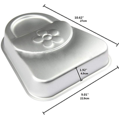 Handbag Cake Mold Silver Aluminium