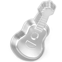 Guitar Cake Mold Silver Aluminium