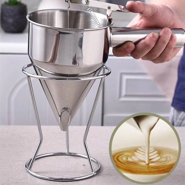 Waffle Pan Cake Batter Dispenser Steel