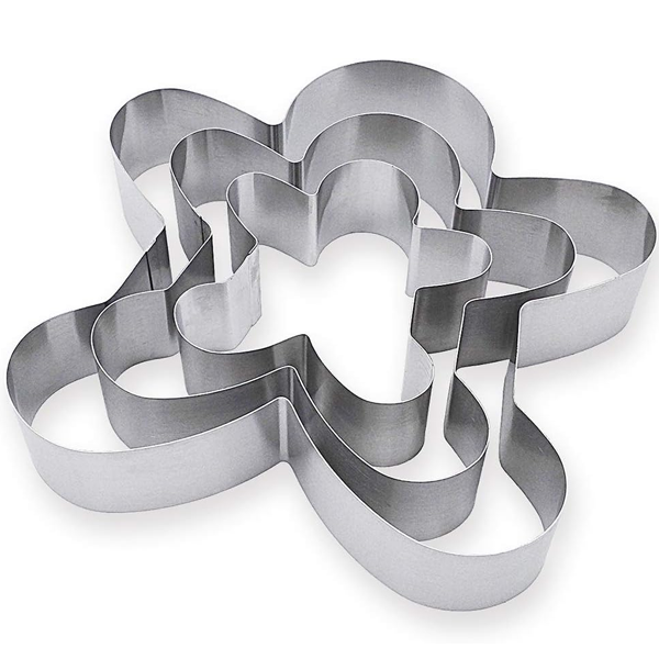 Gingerbread Man Cake Baking Tool Stainless Steel 3Pcs Set