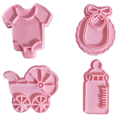 Baby Shower Fondant & Cookie Cutter 4Pcs Set