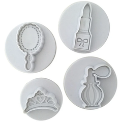 Cosmetics Fondant Plunger Cutter 4Pcs Set