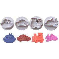 Travel Transport Fondant Plunger Cutter 4Pcs Set