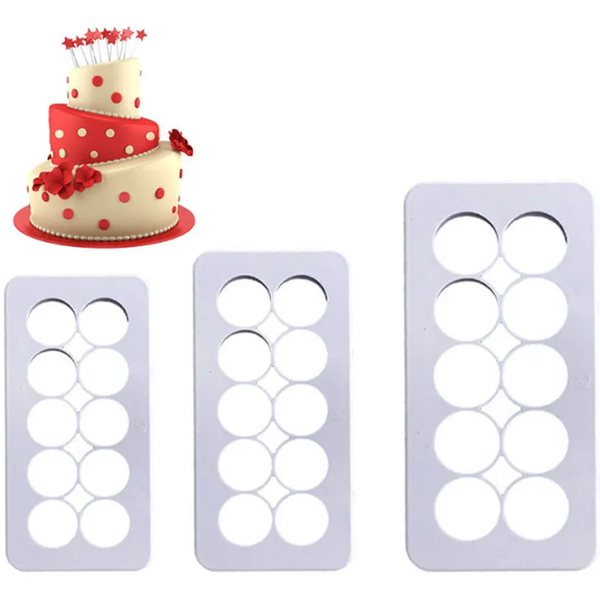 Circle Geometric Multi Fondant Cake Cutter 3Pcs Set