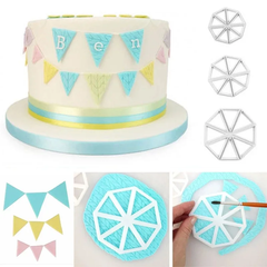 Easy Bunting Fondant Cutter 3Pcs Set