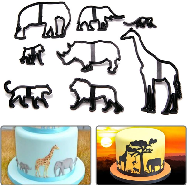 Safari Animals Cake Cutter Set
