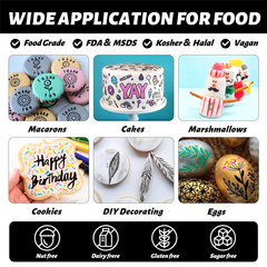 Edible Black Food Marker 2Pcs Set