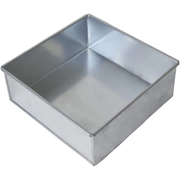 Square Cake Mold Silver 7 x 7 Inch