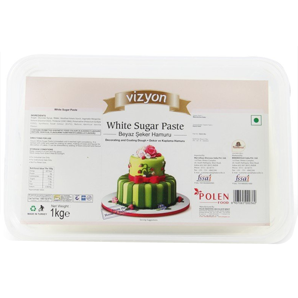 Vizyon White Fondant Sugar Paste 1KG