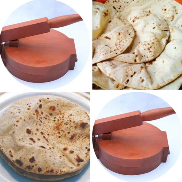 Round Roti Press Wooden Press Roti Maker – Bakeware.pk