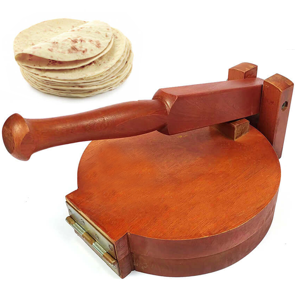 Round Roti Press Wooden Press Roti Maker – Bakeware.pk