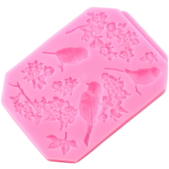 Sparrow & Flowers Silicone Mold
