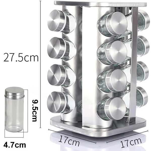 Salt & Pepper Stainless Steel 16pcs Set