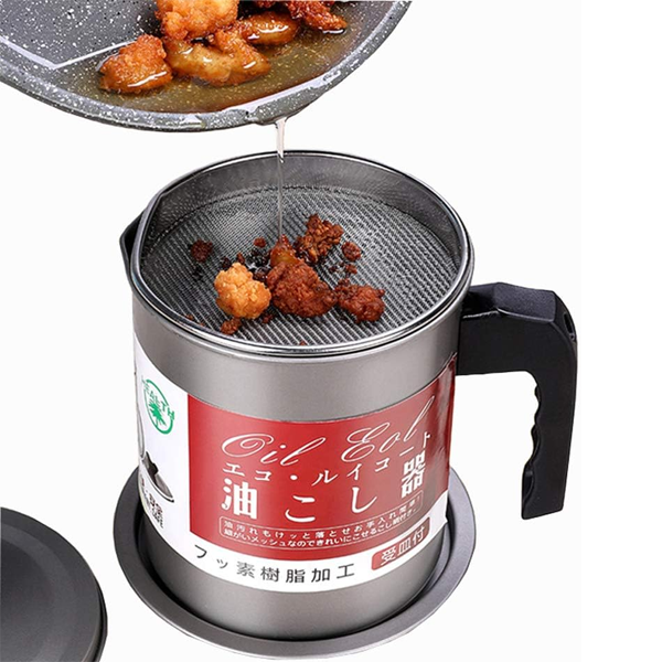 Grease Pot Stainless Steel Grease Container and Strainer – Bakeware.pk