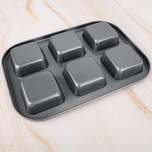 Square Brownie Muffin Tray 6 Cavity