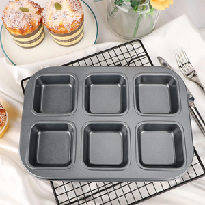 Square Brownie Muffin Tray 6 Cavity