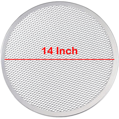 Pizza Mesh Plate Aluminum 14 Inch