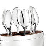 6Pcs Spoons With Luxury Egg Shape Cutlery Holder