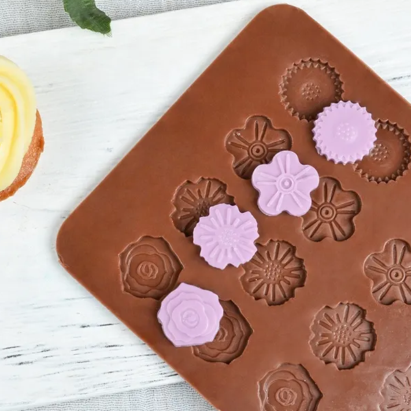 Silicon Chocolate Mold Flowers