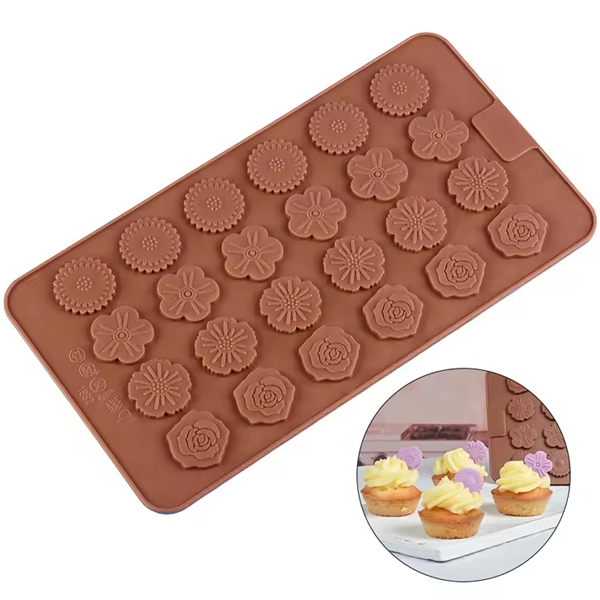 Silicon Chocolate Mold Flowers