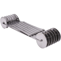 Stainless Steel Double Sided Wheel Dough Cutter