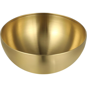 Gold Plated Stainless Steel Salad Bowl