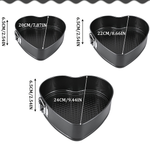 3Pcs Heart Shaped Cake Pan Set