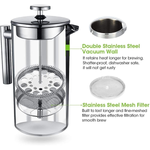 Double Walled Insulated French Press Coffee Pot