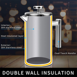 Double Walled Insulated French Press Coffee Pot