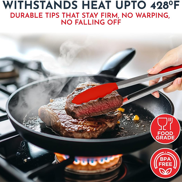 Silicone Heat Resistant Food Tong