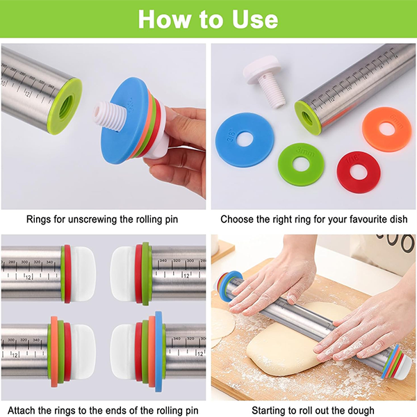 Stainless Steel Adjustable Rolling Pin