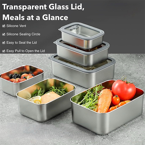 Stainless Steel Food Storage Container Set