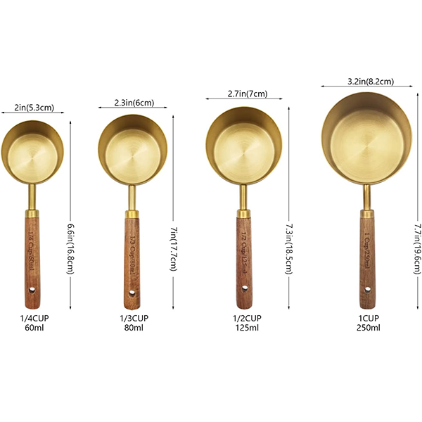 Golden Stainless Steel Measuring Cup