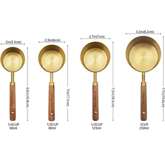 Golden Stainless Steel Measuring Cup