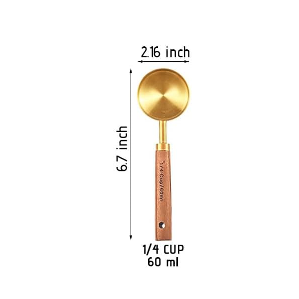 Golden Stainless Steel Measuring Cup
