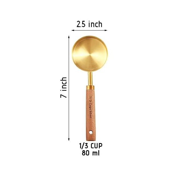 Golden Stainless Steel Measuring Cup