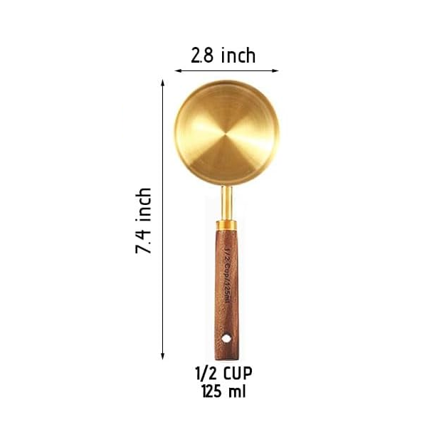 Golden Stainless Steel Measuring Cup