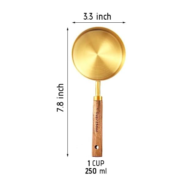 Golden Stainless Steel Measuring Cup