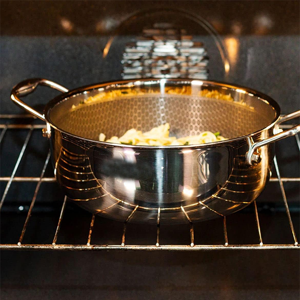 3-PLY Honeycomb Stainless Steel Casserole Pot