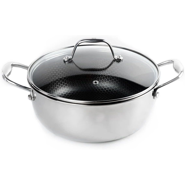 3-PLY Honeycomb Stainless Steel Casserole Pot