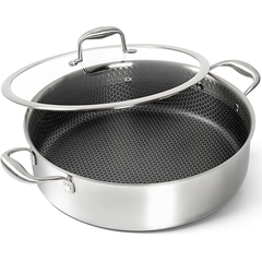 3-PLY Honeycomb Stainless Steel Short Casserole Pot