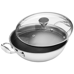 Honeycomb 3-PLY Kadhai with Glass Lid