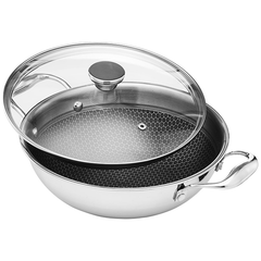 Honeycomb 3-PLY Kadhai with Glass Lid