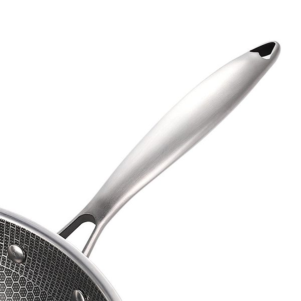 Honeycomb Stainless Steel 3-PLY Wok Pan
