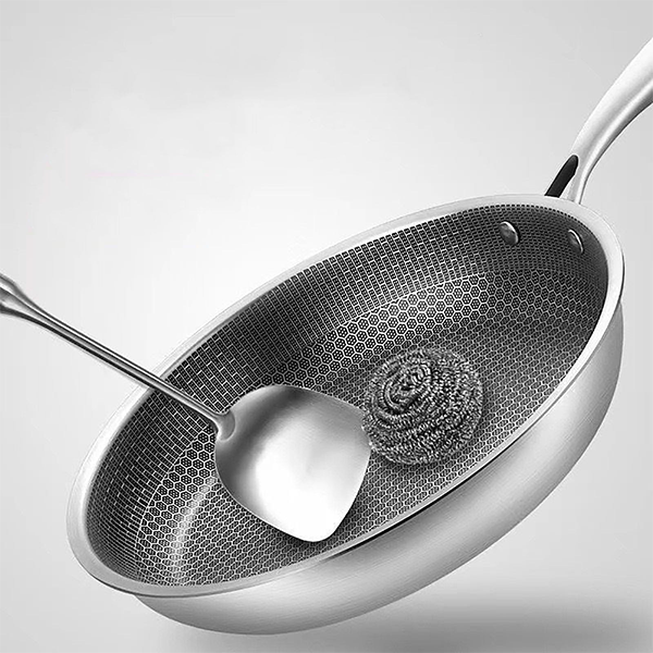 Honeycomb Stainless Steel 3-PLY Frying Pan